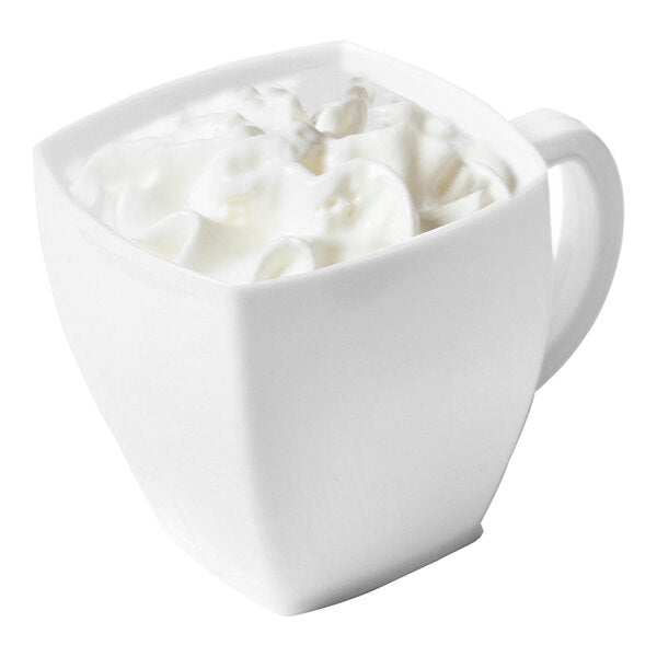 Fineline 8 oz. Plastic Coffee Mug Square Select Color White Black Clear - 96/Case
