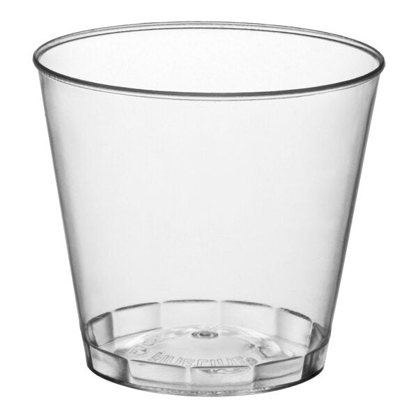 Fineline 1.5 oz. Clear Hard Plastic Shot Glass - 1,000/Case