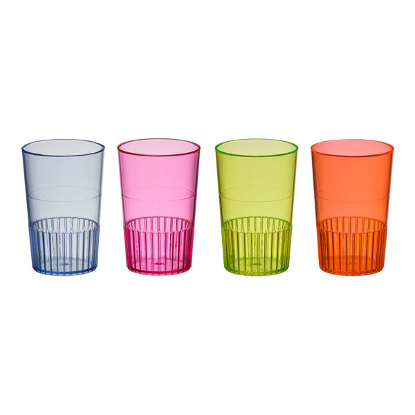 Fineline 1.5 oz. Mixed Neon Hard Plastic Shooter Glass - 300/Case