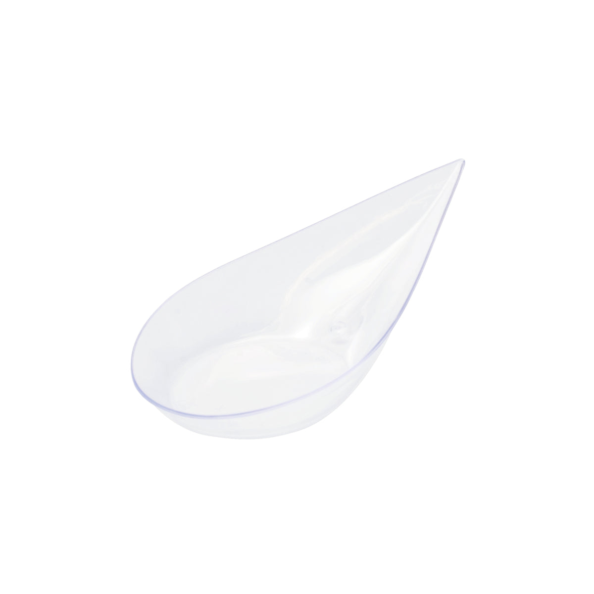 4" Mini Tear Drop Dish, Clear — Case of 200 (Item EMI-634.CL)