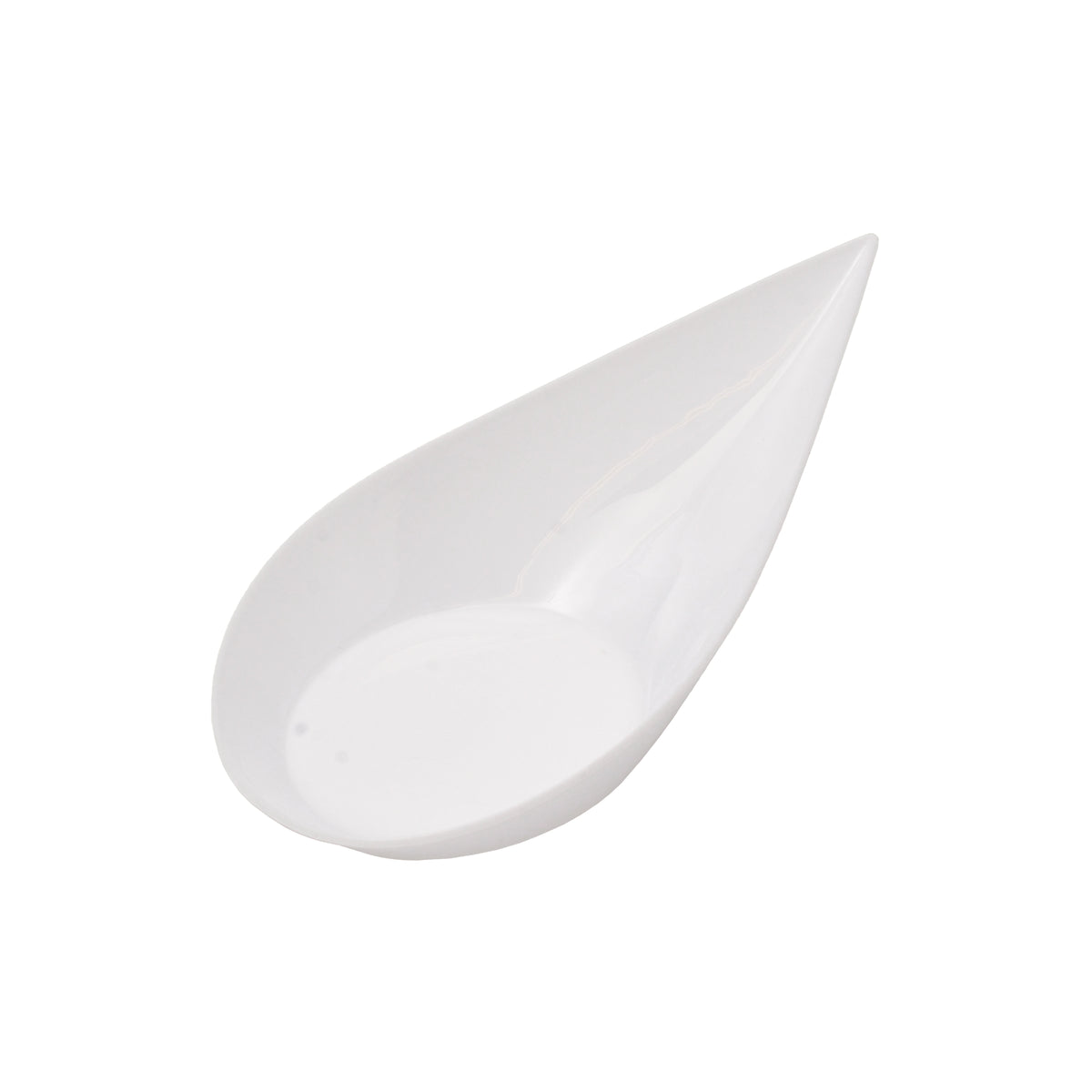 4" Mini Tear Drop Dish, White — Case of 200 (Item EMI-634.WH)