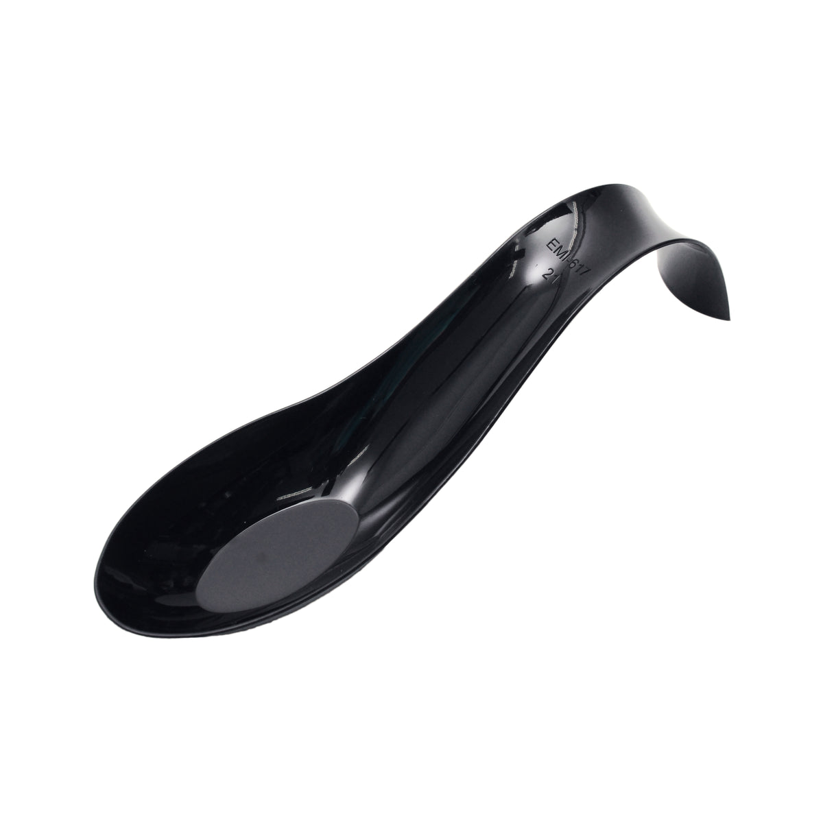 5" .51 oz. Crescent Taster Spoon, Black — Case of 200 (Item EMI-617.BK)