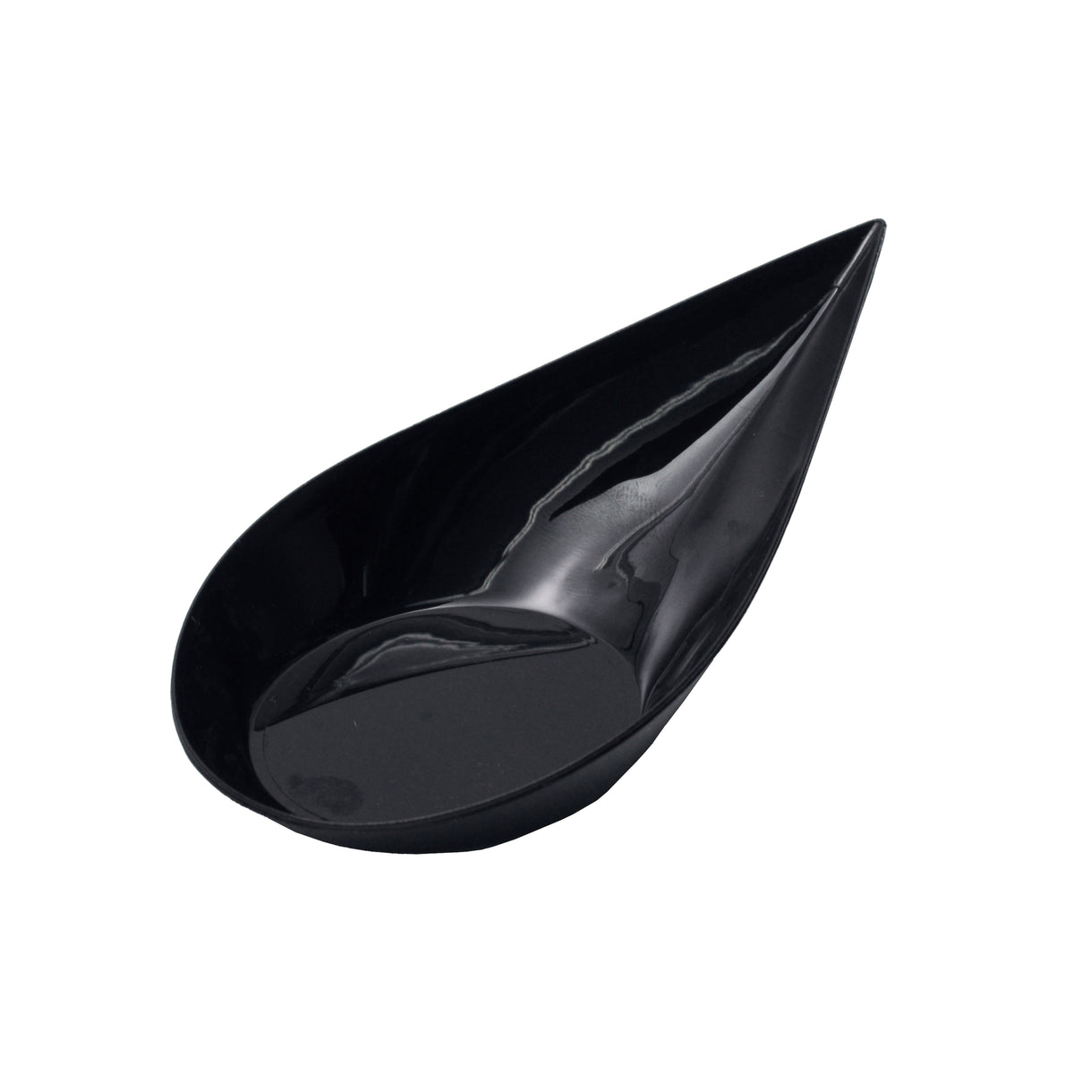 4" Mini Tear Drop Dish, Black — Case of 200 (Item EMI-634.BK)
