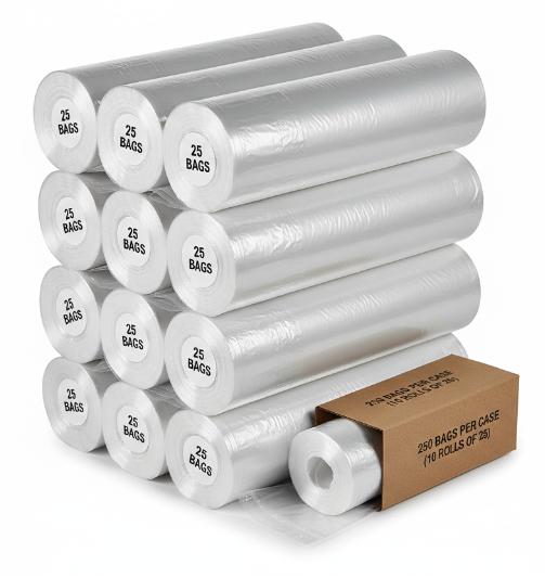 40" x 48" equivalent to NY16 Micron CLEAR 40-to-45-gallon 10 x 25 Per Case PLR4048