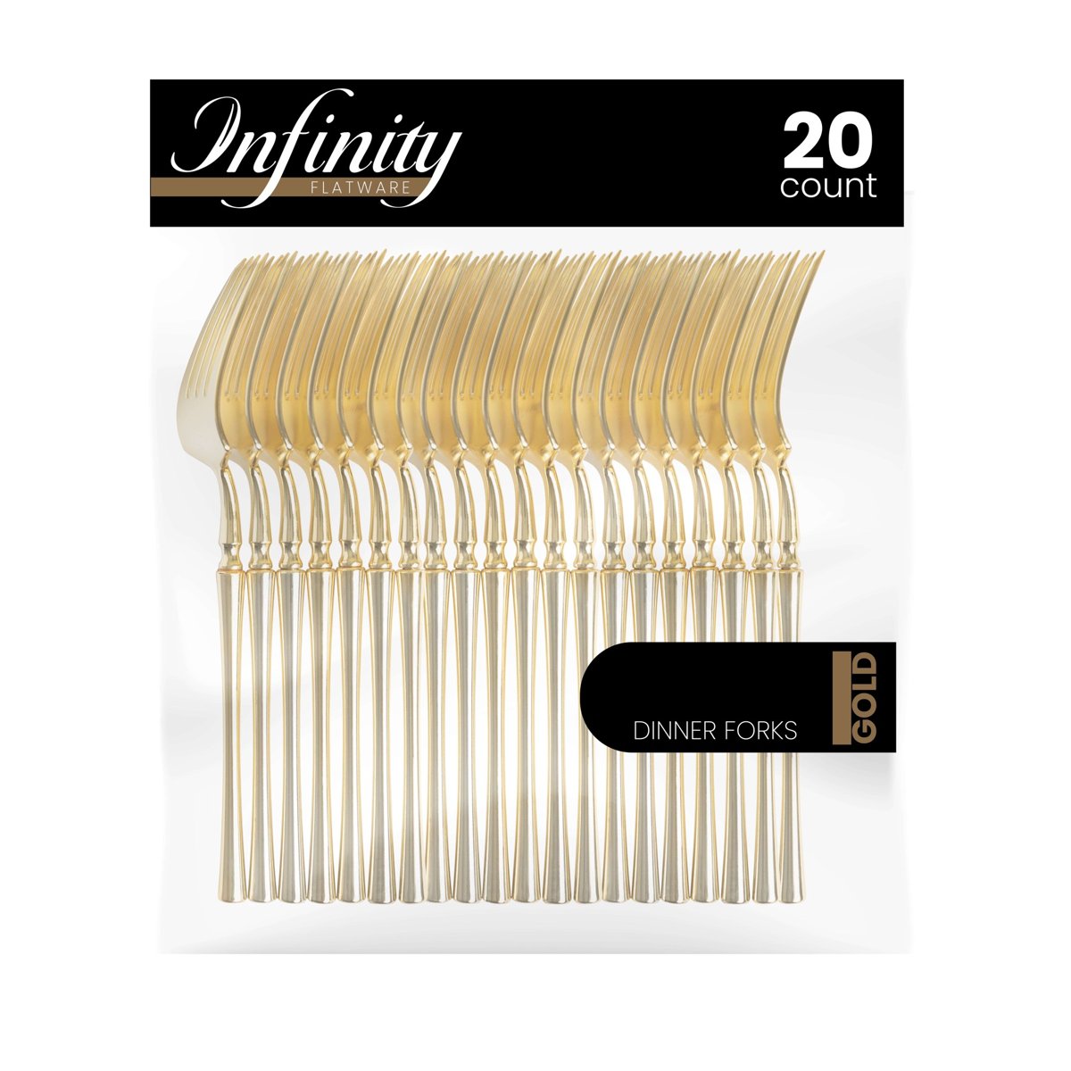 Infinity Gold Flatware - Dinner Forks (BST-3936)