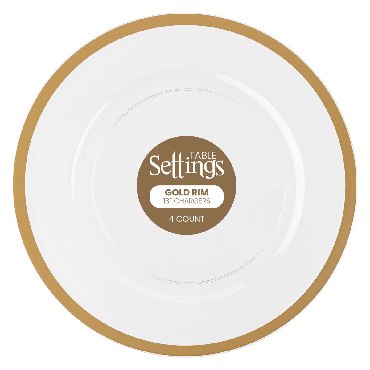 13" Charger Plates - Gold Rim (BST-3001)
