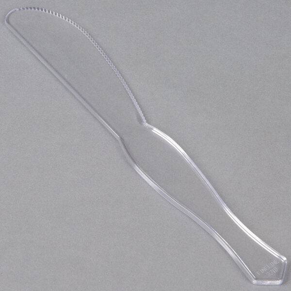 Fineline 8 1/4" Disposable Clear Plastic Sandwich Spreader - 144/Case Black, Clear, White