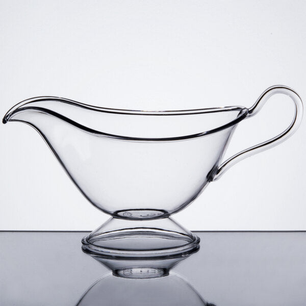 Fineline 16.9 oz. Clear Plastic Gravy / Sauce Boat