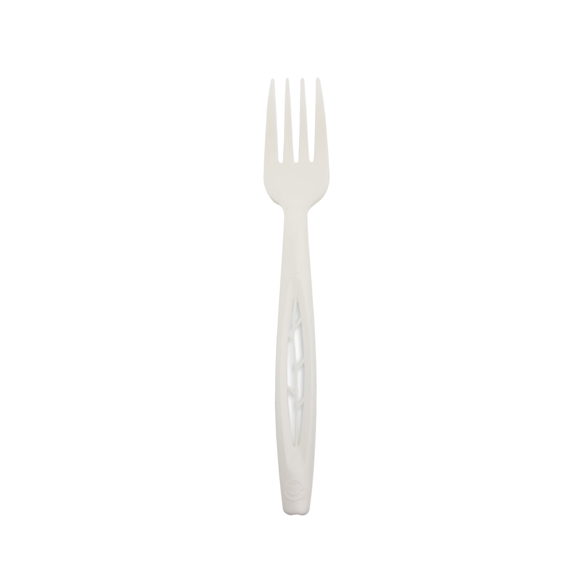 6.5" Fork Leaf Style, CPLA, White — Case of 1000 (Item 47CPLA002.WH)