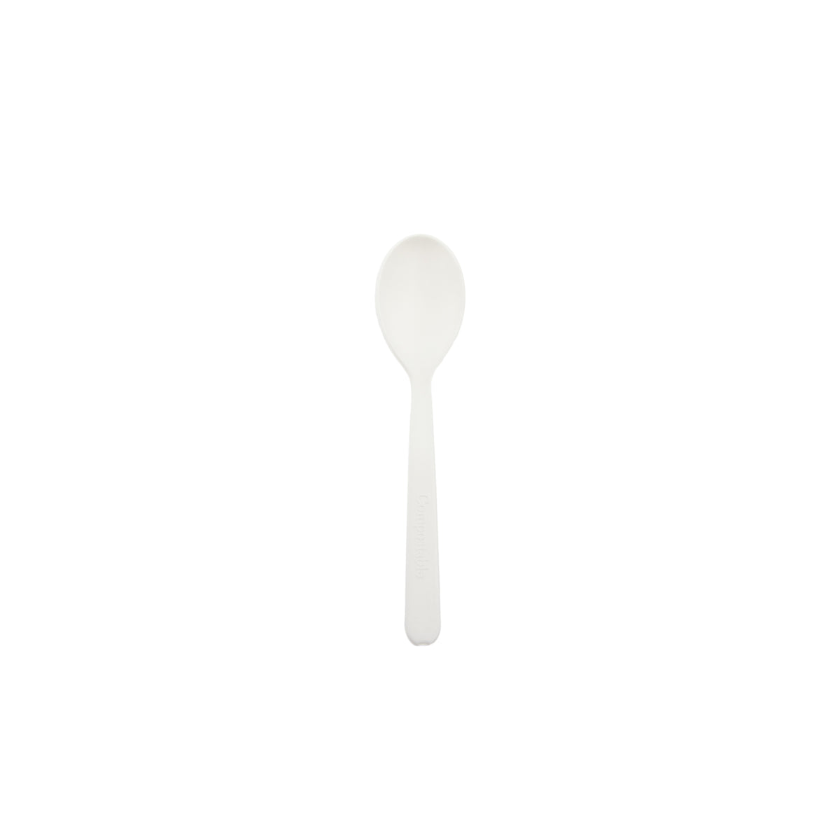 4" Taster Spoon, CPLA, White — Case of 2000 (Item 47CPLA006.WH)