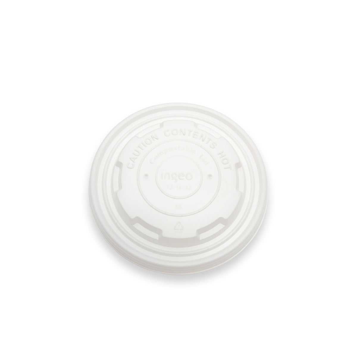 Food Container Lid Fits 12-32 oz. (115 mm), CPLA, Translucent — Case of 500 (Item 47PLFCLID115)