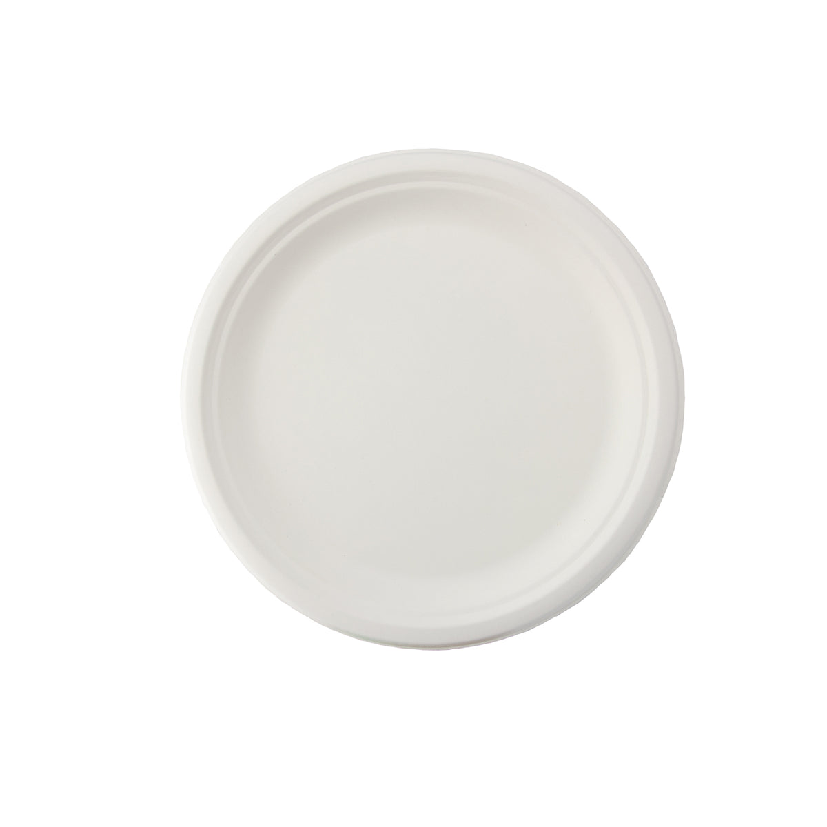9" - Round Plate - PFAS Free, White — Case of 500 (Item 47ESP09NIA)
