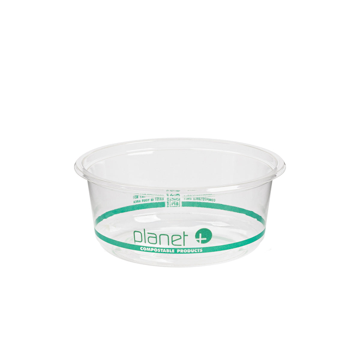 12 oz. Deli Container Base, PLA, Clear — Case of 600 (Item 47PLADR12A)