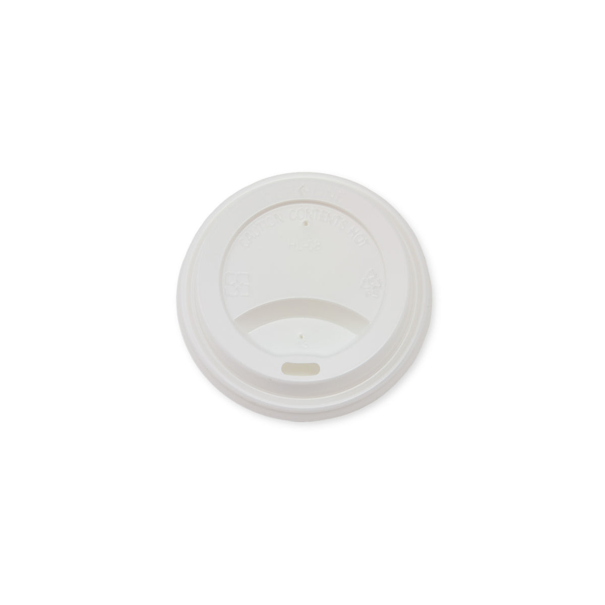 Hot Cup Lid Fits 8 oz. (80 mm), PS, White — Case of 1000 (Item 47PSLID80.WH)