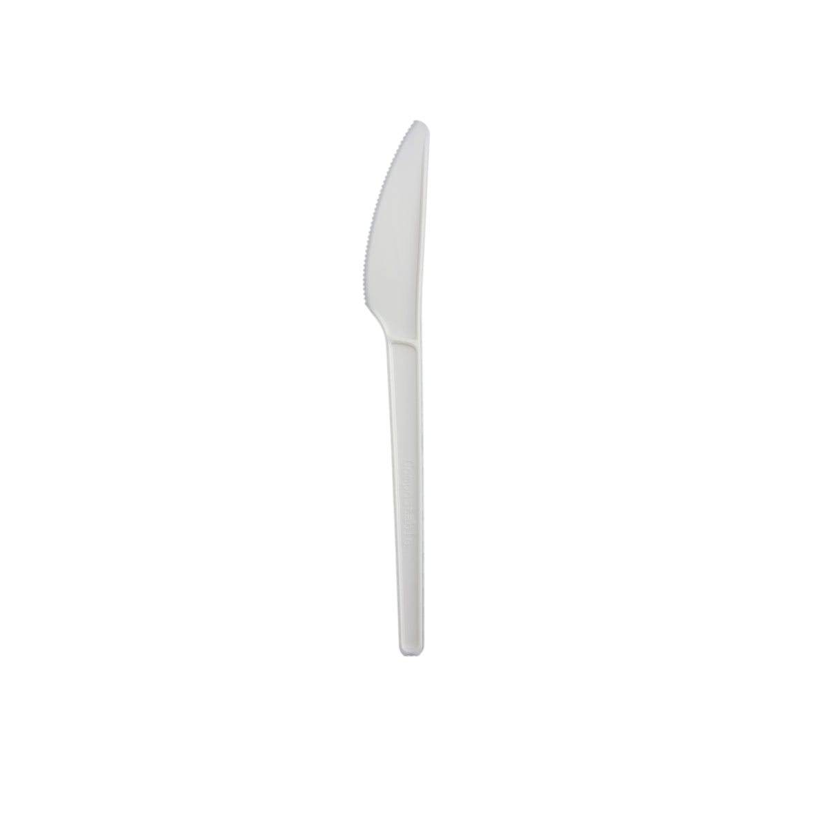 6" Knife Medium Weight, CPLA, White — Case of 1000 (Item 47CPLA01K.WH)