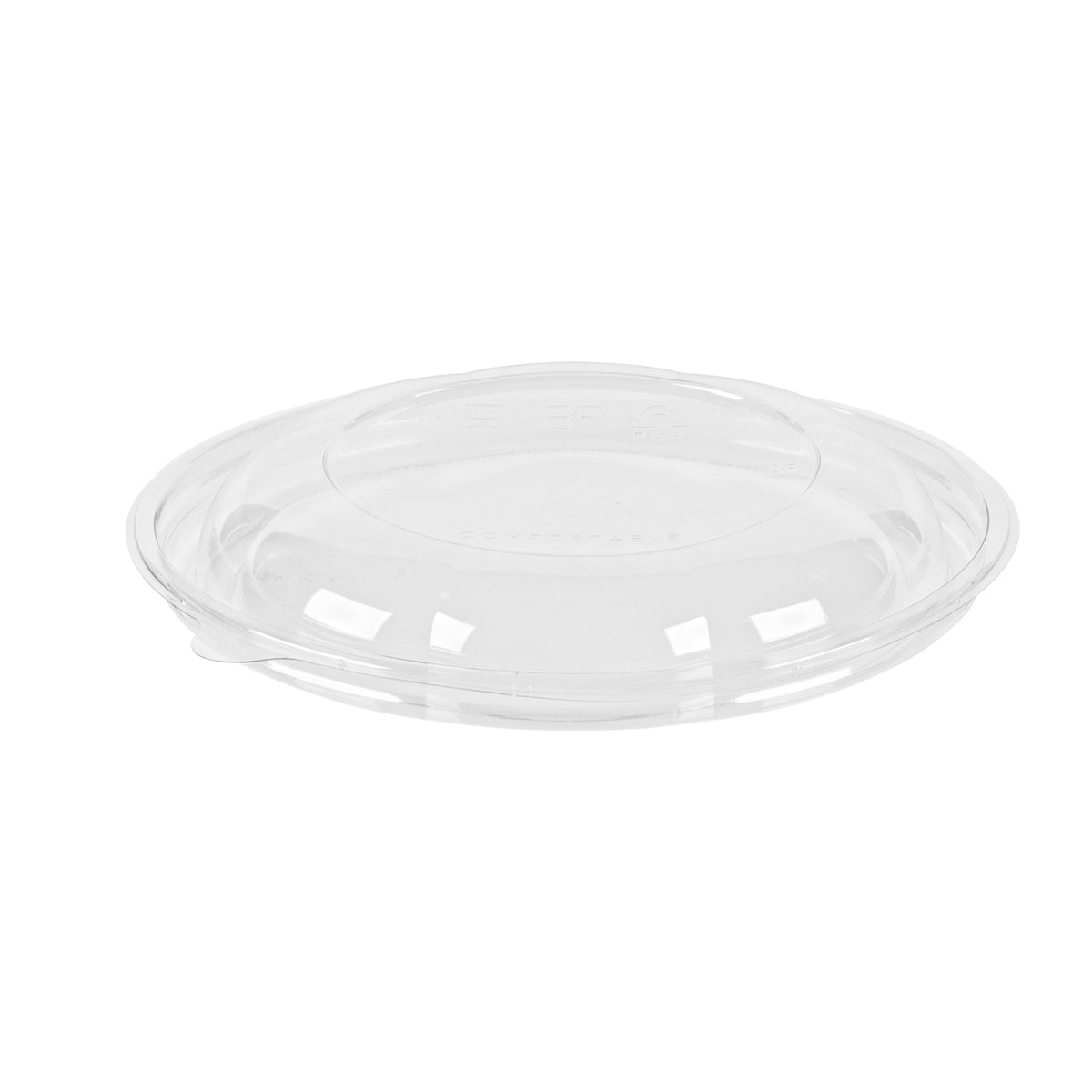 Dome PLA Lid - Fits 16 oz. Salad Rose Bowl, Clear — Case of 450 (Item 47PLASBL16)