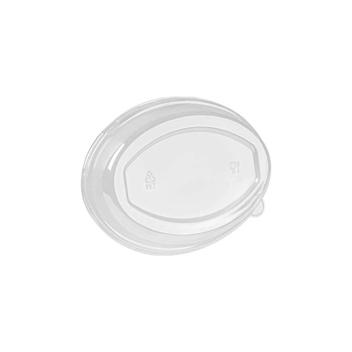 Dome Lid for 26 oz. Oval Bowl, Clear — Case of 300 (Item 42OBL26)