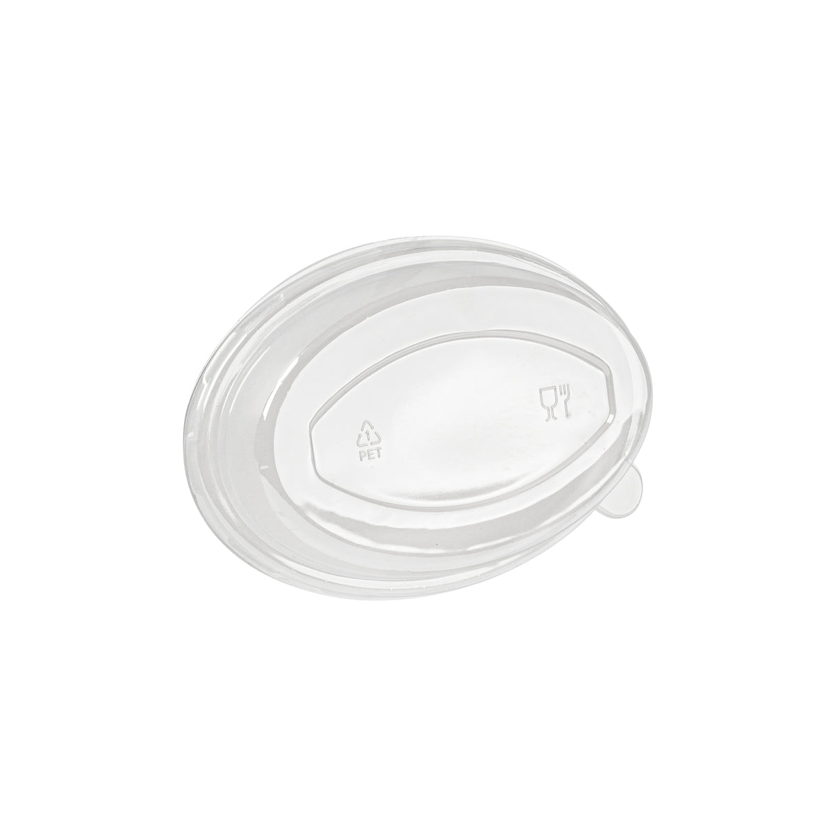 Dome Lid for 18 oz. Oval Bowl, Clear — Case of 300 (Item 42OBL18)