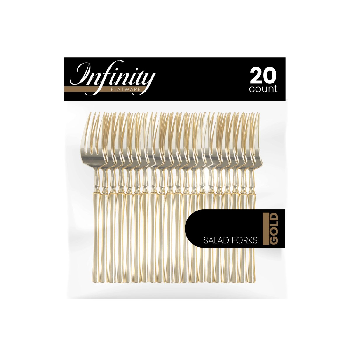 Infinity Gold Flatware - Salad Forks (BST-3938)