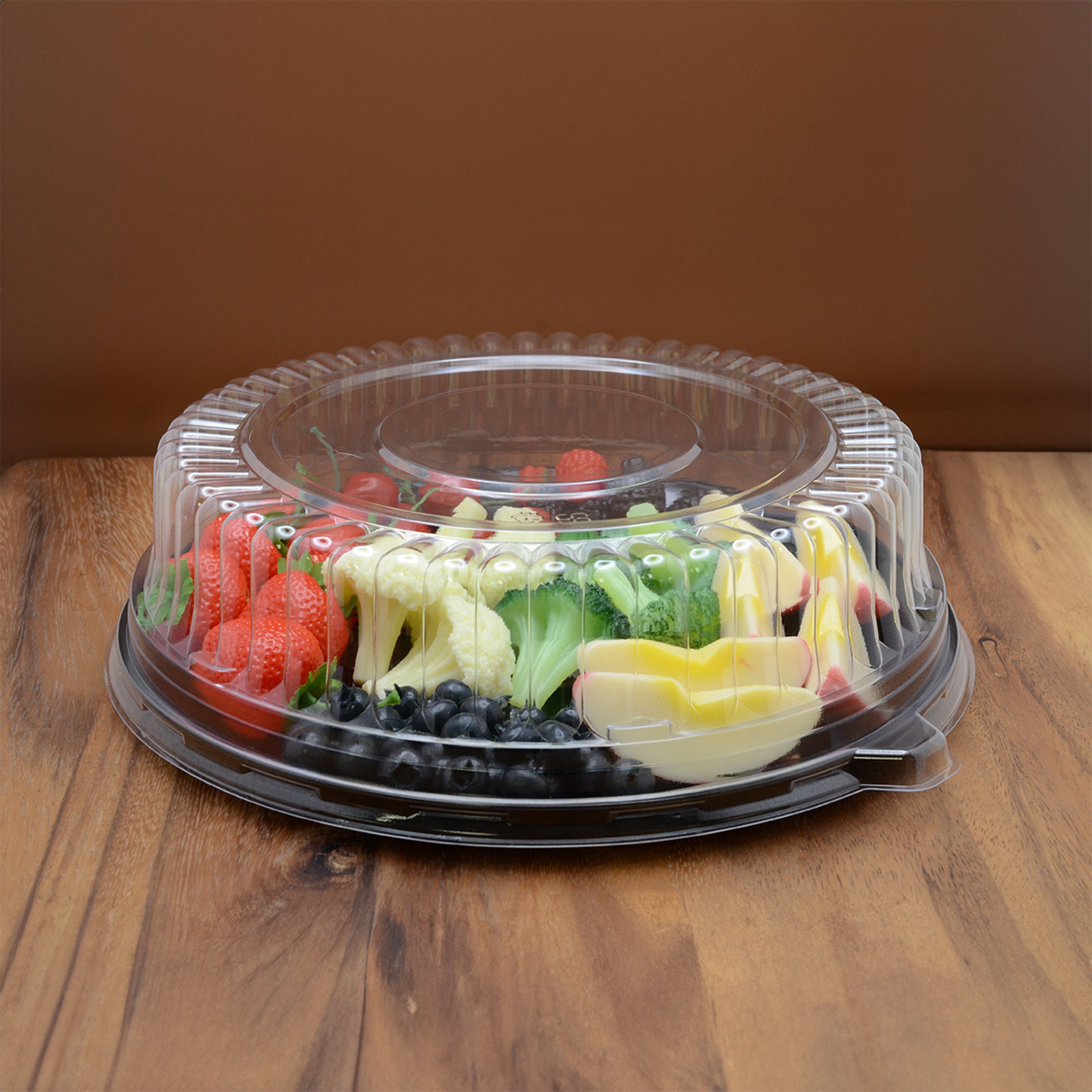 12" Dome Caterware Lid Clear 3.5" height. Fineline 9201-L