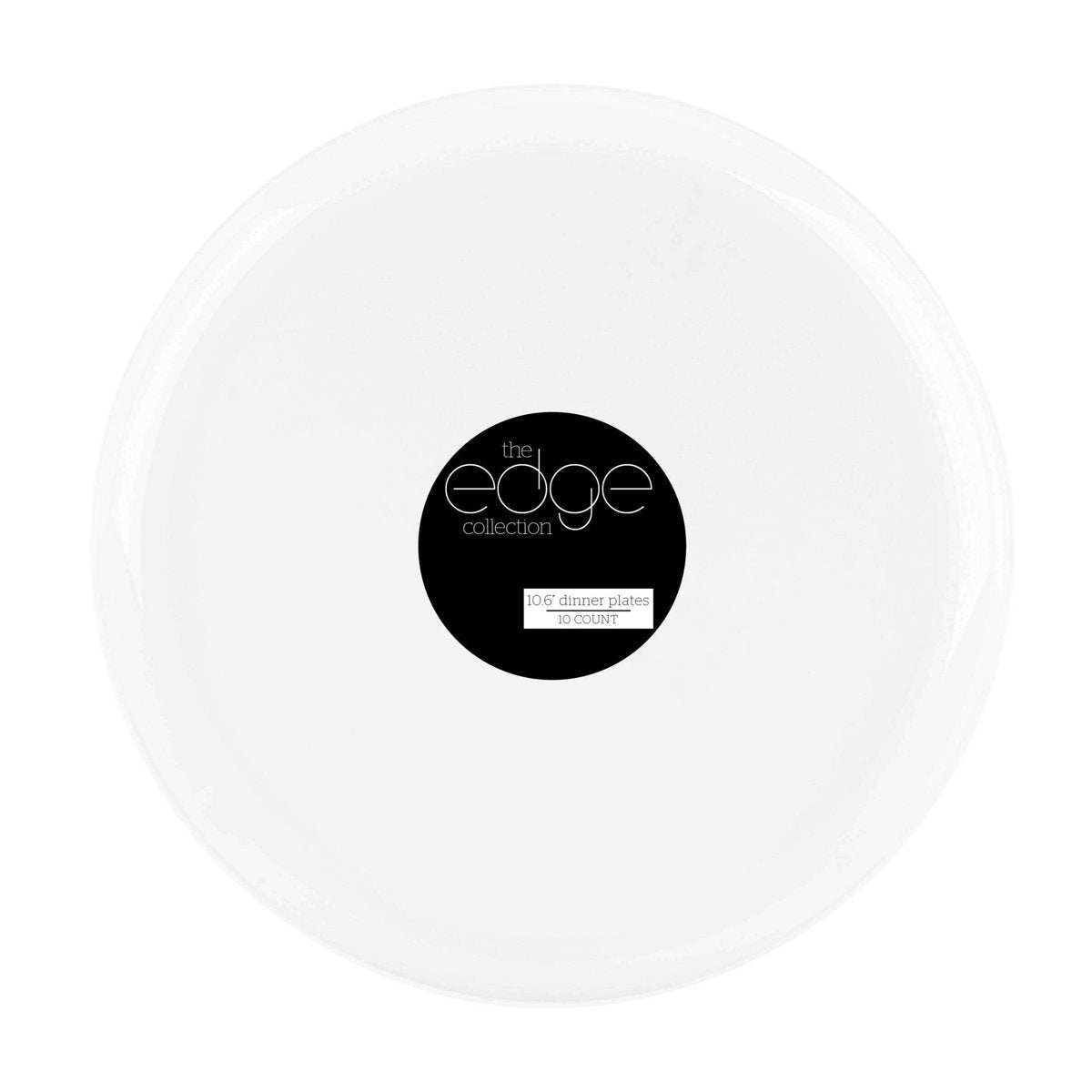 Edge White Plates - 10.6" (BST-3738)