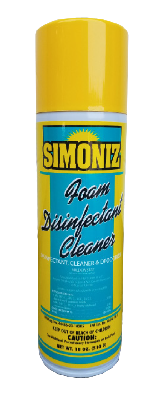 Simoniz Foaming Cleaner Aerosol 20 oz net weight. 12 per case.