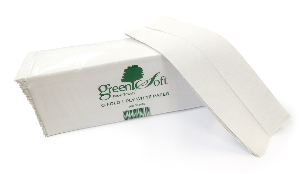 C Fold Towel White Import 12 packs of 200 towels
