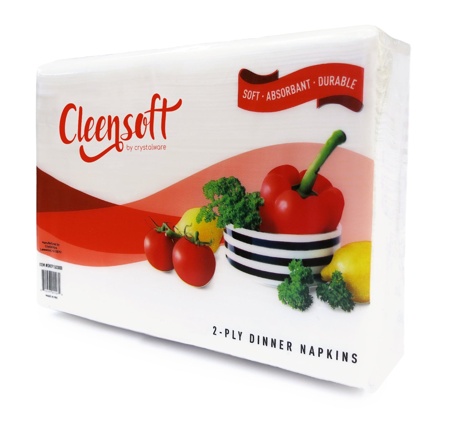 NAPKIN 15" X 17" 2 ply White Dinner 20 x 150