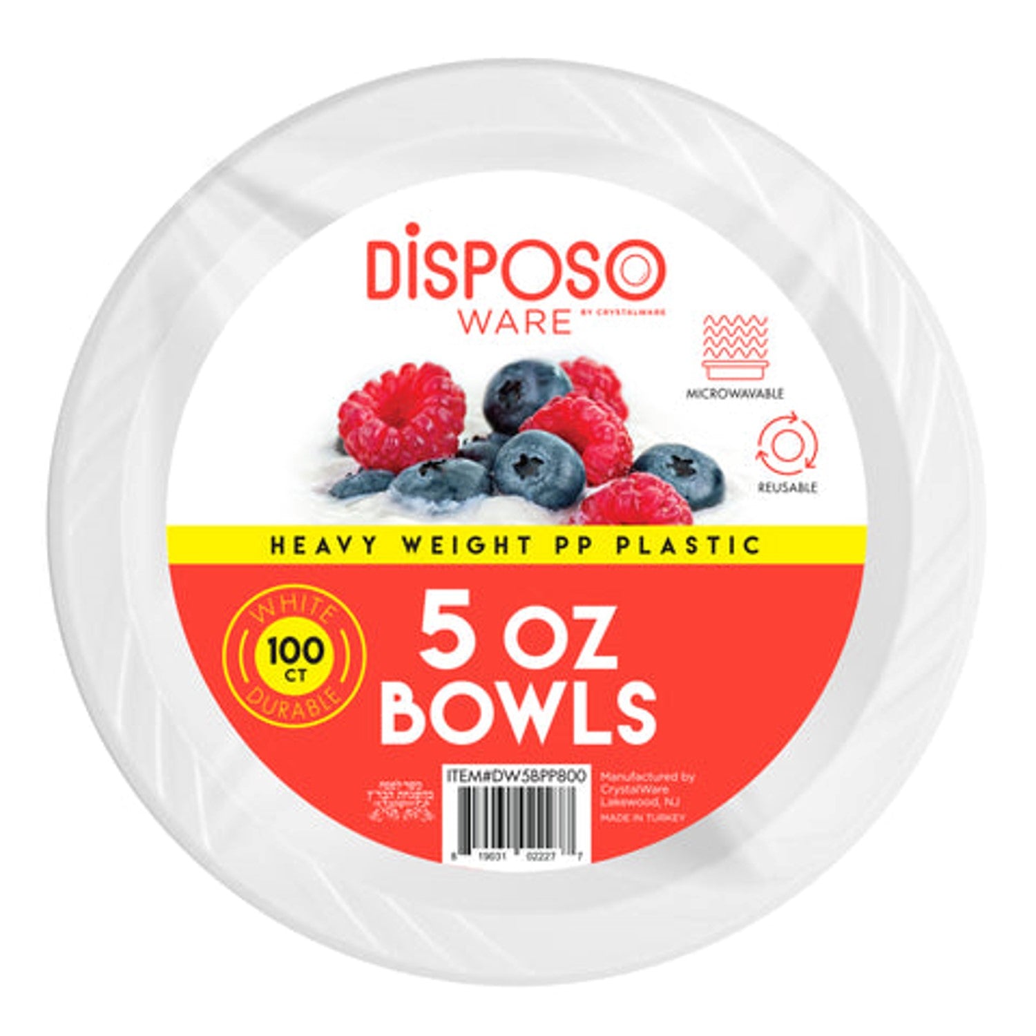 5 oz Plastic Bowl White 9"