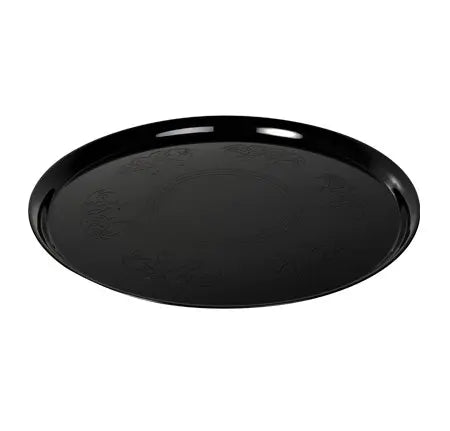 18" Supreme Round Plastic Serving Catering Tray. Available in Black, White or Clear. Fineline 7801