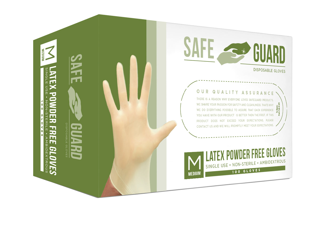 Latex GP Powder Free Gloves - Medium