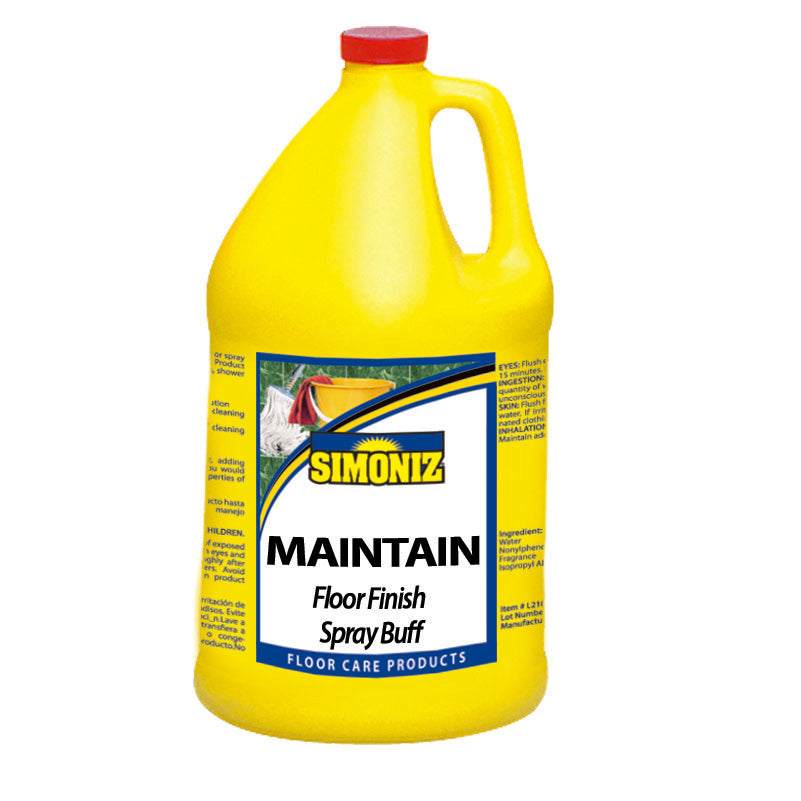 Simoniz Buff Maintain Floor Finish Spray 1 Gal net weight. 4 per case.
