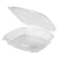 Clear Hinged Container 6 15/16" x 5 7/8" x 2 1/16"