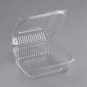 clear HINGED CONTAINERS CLAMSHELL