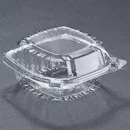 6" Clear Hinged Plastic Take Out