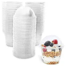 8 oz Clear Plastic Sundae Lid