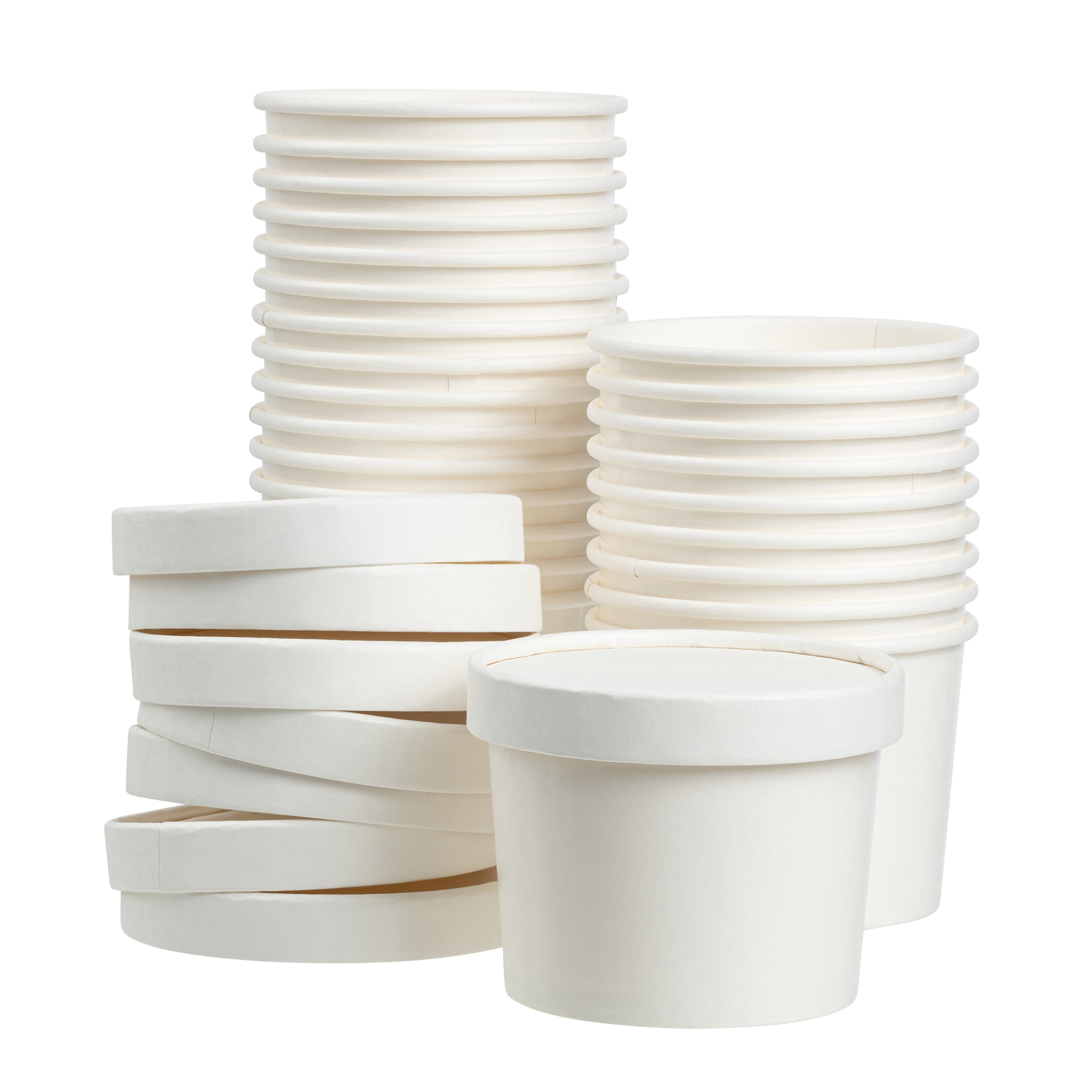 16oz Paper Food Container Combo PSC16C250WT