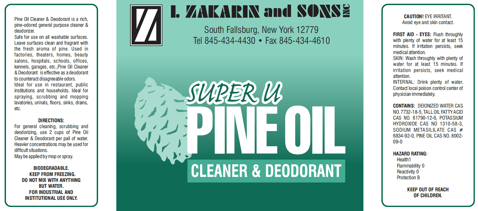 Cleaner and Deodorant 4 x 1 gallon per case