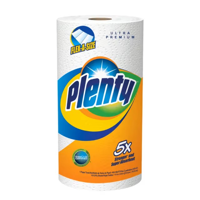 Plenty Household Premium White Roll Towel 12 rolls per pack
