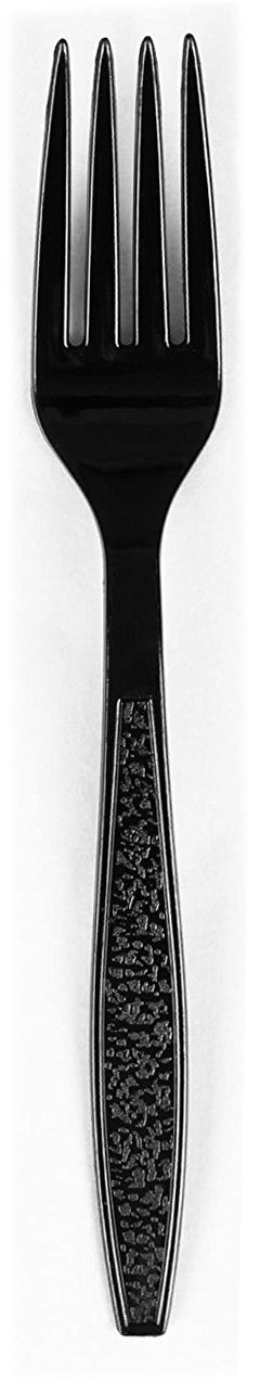 Sleek Forks Heavy Weight PP Black Plastic 1000/Cs