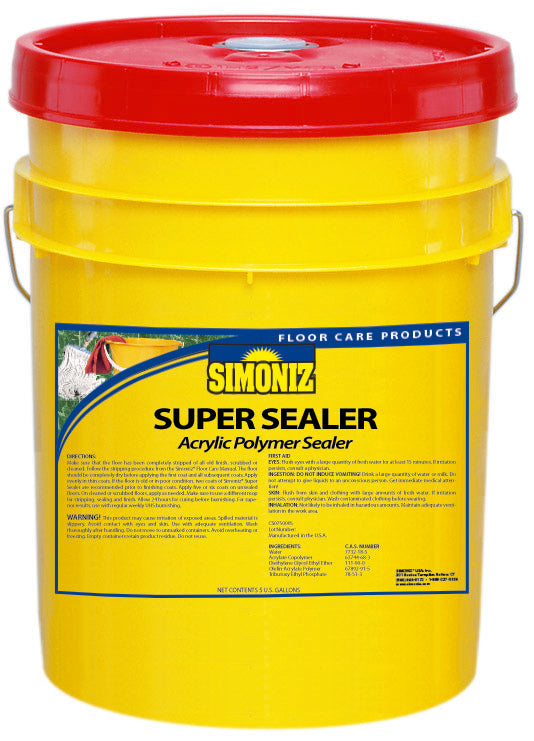 Sealer Simoniz Super Sealer Acrylic 5 gal net weight.