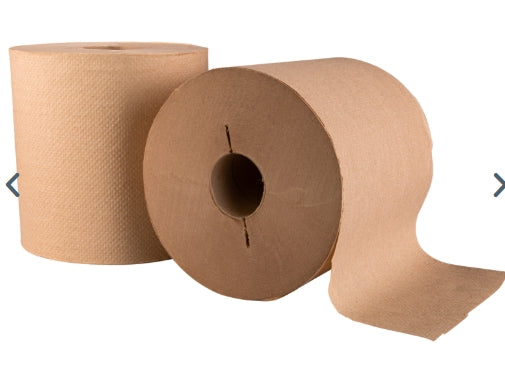 I Notch Brown Roll Towel 6" x 800"