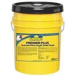 Premier Plus Floor Finish Simoniz 5 Gal net weight.