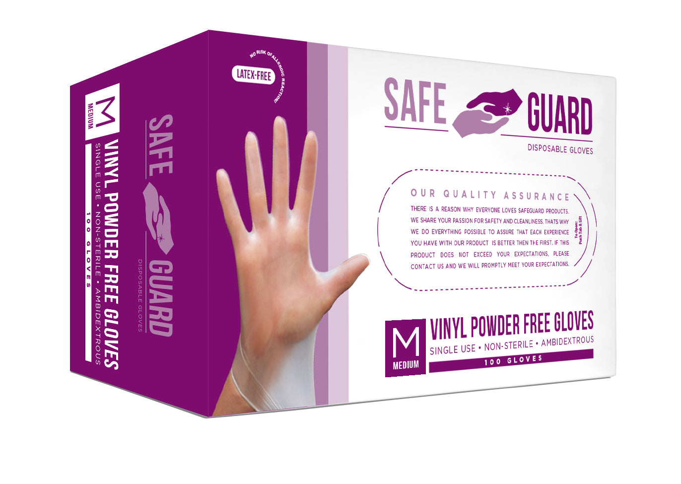 Vinyl Clear Powder Free Gloves - MEDIUM