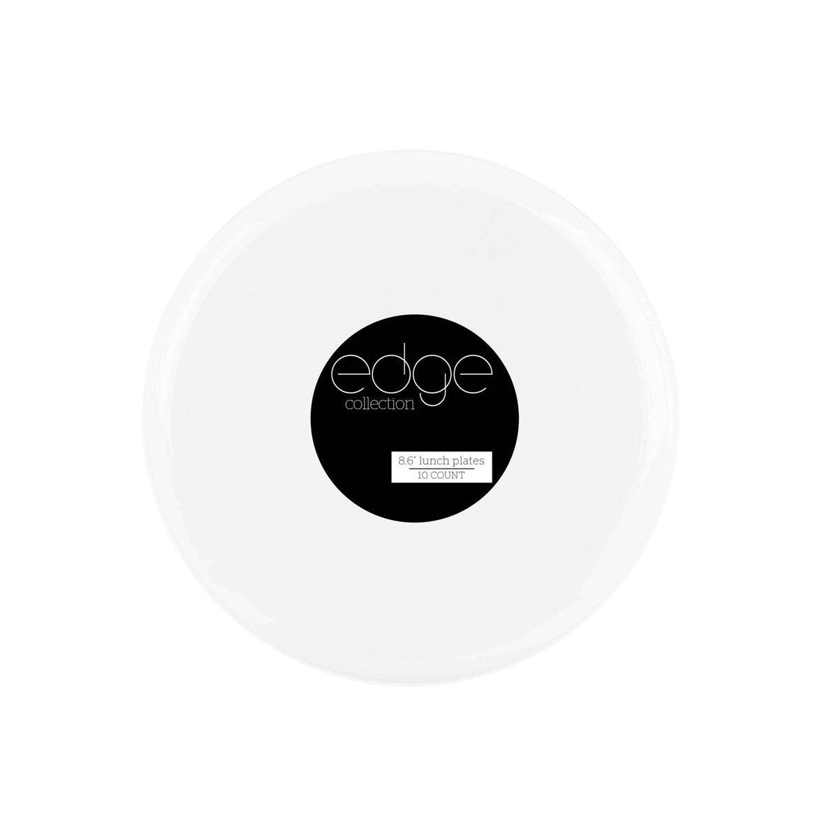 Edge White Plates - 8.6" (BST-3737)