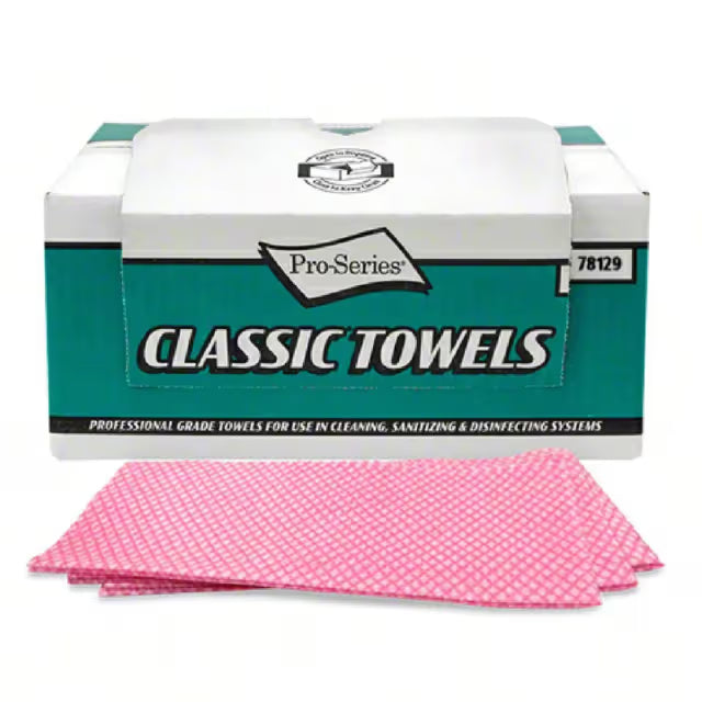 Pink & White Wipes Cloths - 200 per Case