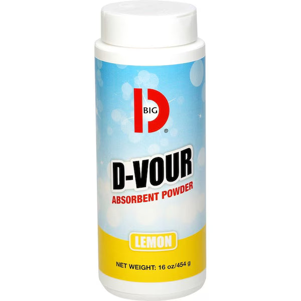 D'vour Lemon Scented Absorbent Powder 6 x 16 oz containers