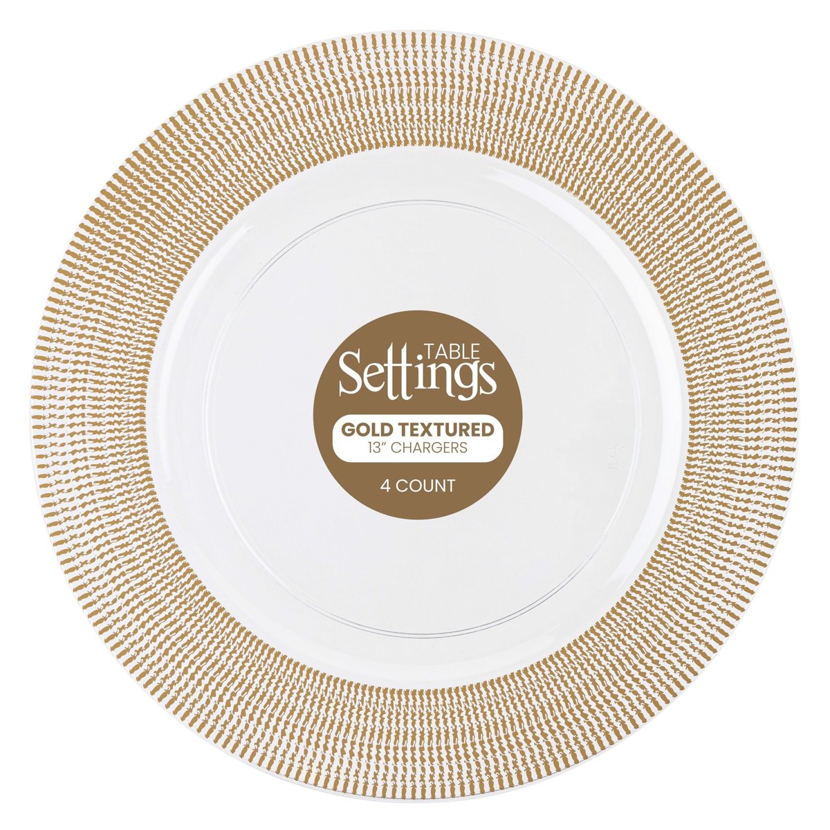 13" Charger Plates - Gold Textured (BST-3003)