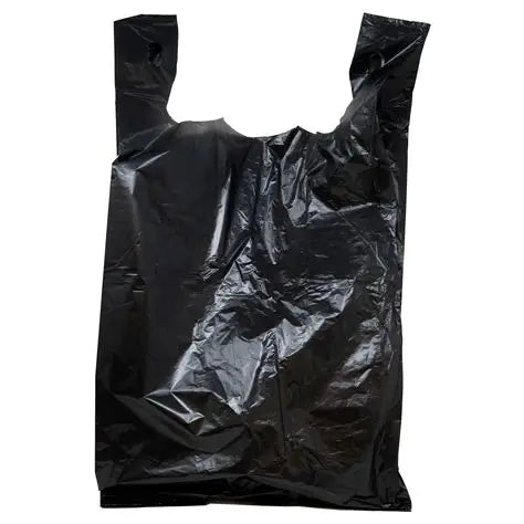 1/6 black plastic bag