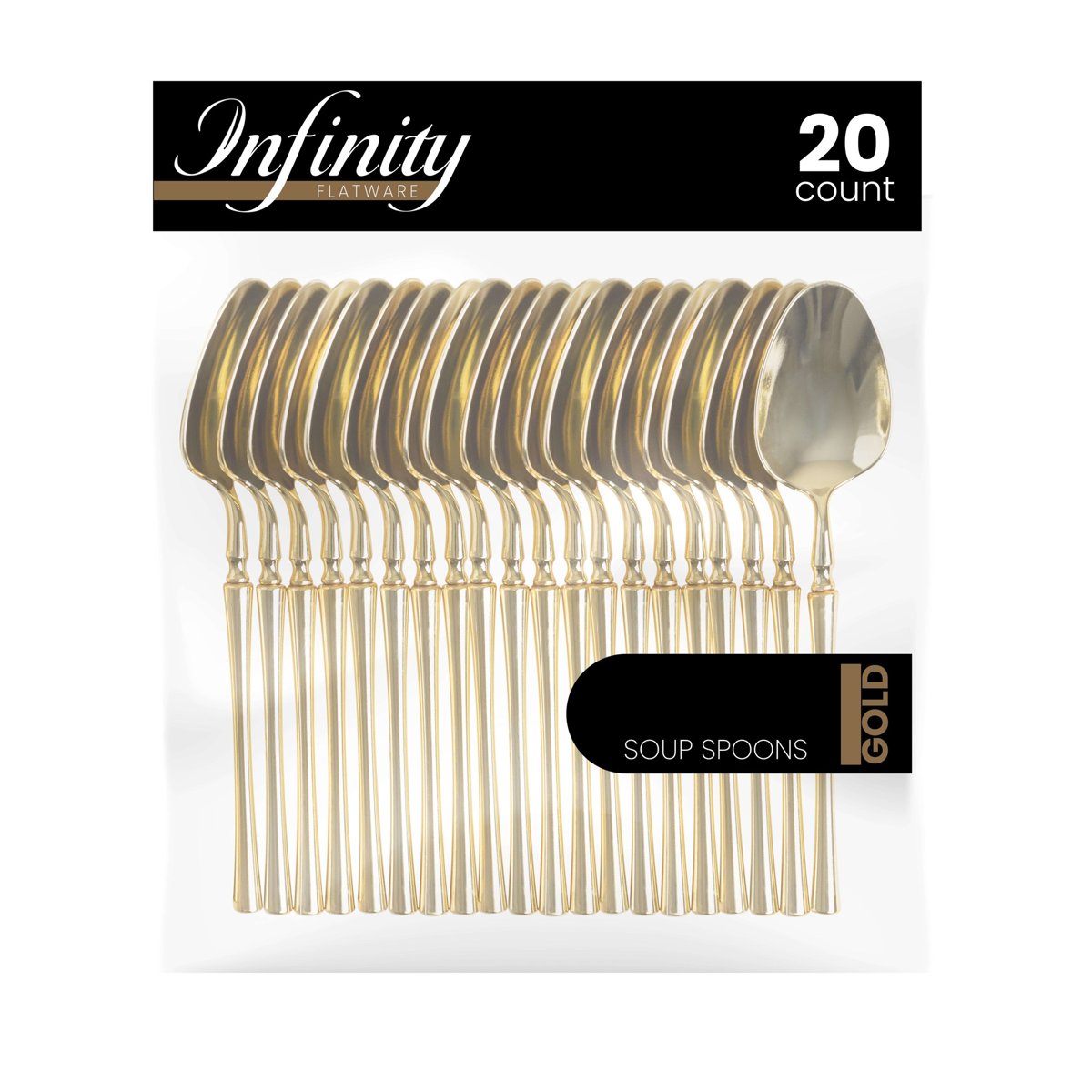 Infinity Gold Flatware - Soup Spoons (BST-3937)
